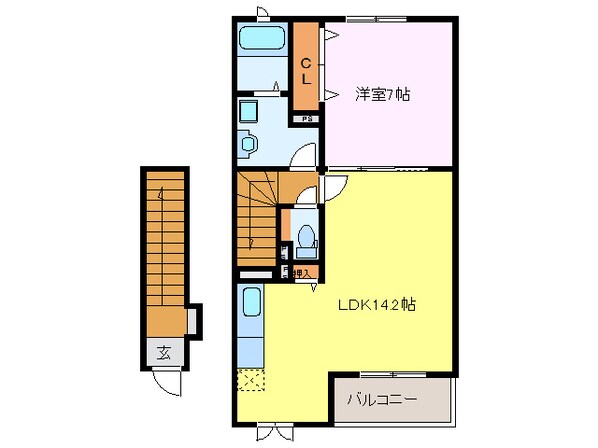 ウエルシーⅠの物件間取画像